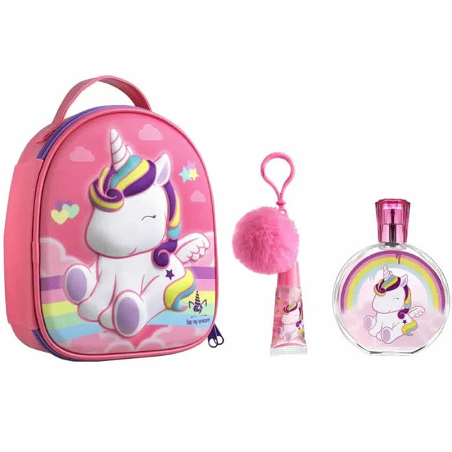 Air-Val Eau My Unicorn Gift Set 100ml EDT + Lip Gloss + Bag for Unisex