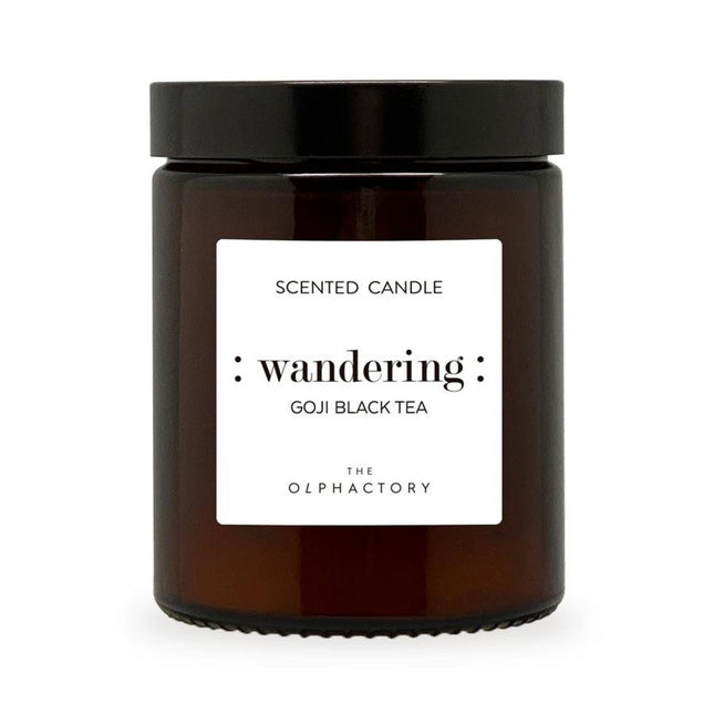 The Olphactory Wandering Goji Black Tea Scented Candle 135g, 135 ml for Unisex