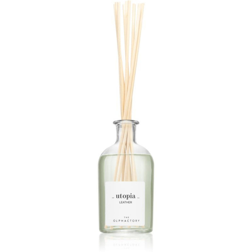 The Olphactory Utopia Leather Reed Diffuser 250ml, 250 ml for Unisex