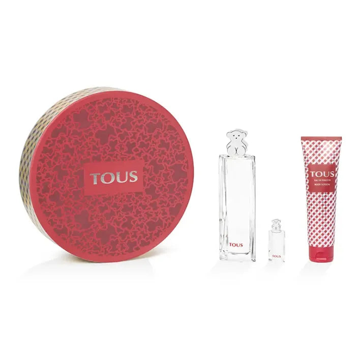 Tous Gift Set 90ml EDT Spray + 150ml Body Lotion + 4.5ml EDT + Metal Tin for Women