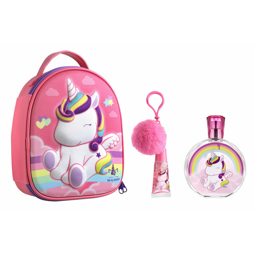 Air-Val Eau My Unicorn Gift Set 100ml EDT + Lip Gloss + Bag for Unisex