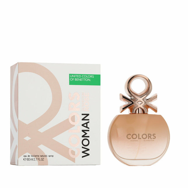 Benetton Colors Woman Rose Eau de Toilette 80ml Spray, 80 ml for Women