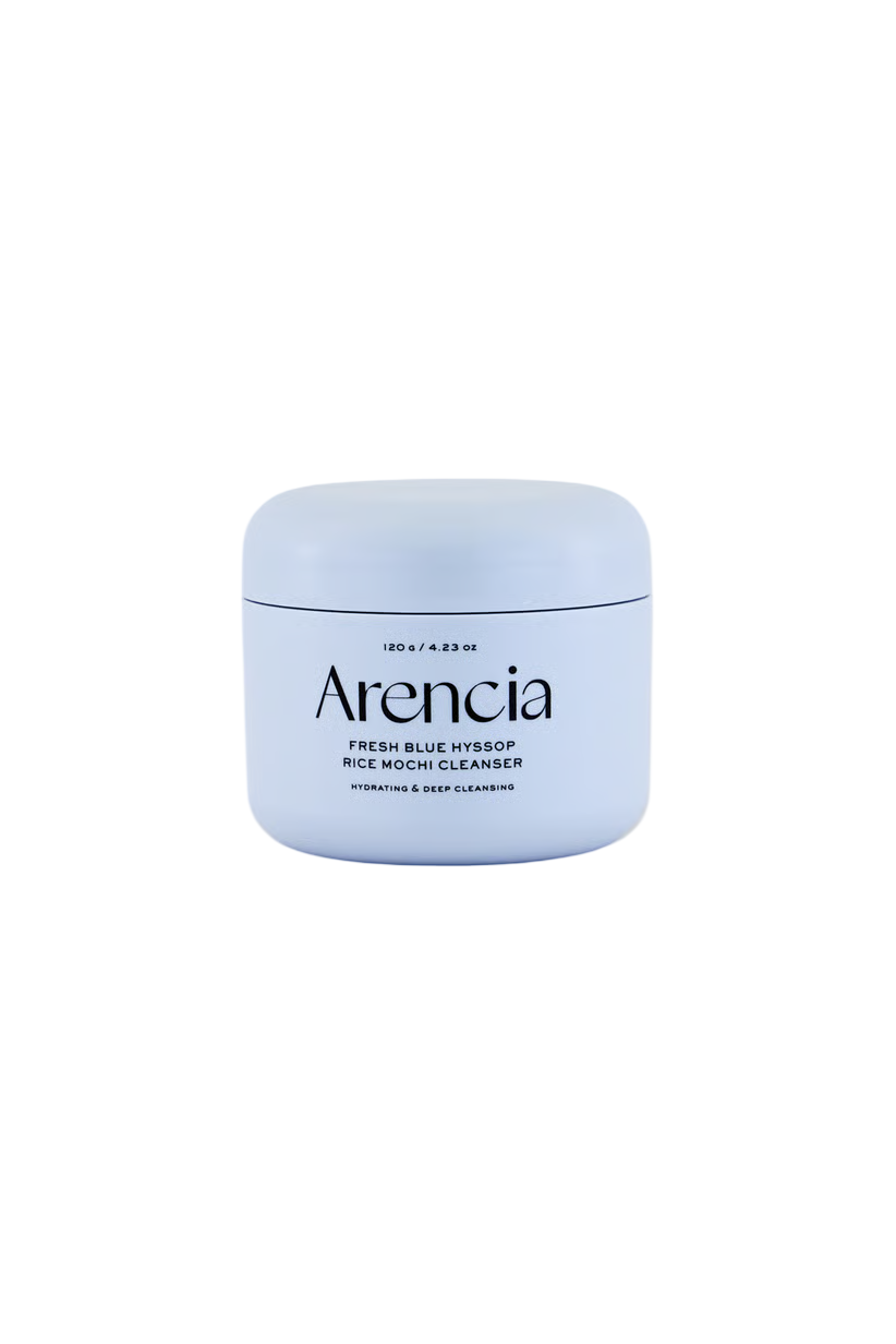 Arencia Fresh Blue Hyssop Rice Mochi Cleanser 120g, 120 ml for Unisex