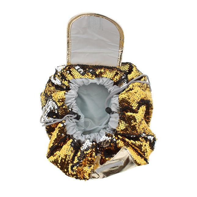 Bags Unlimited Sequin Make Up Bag - Gold for Unisex