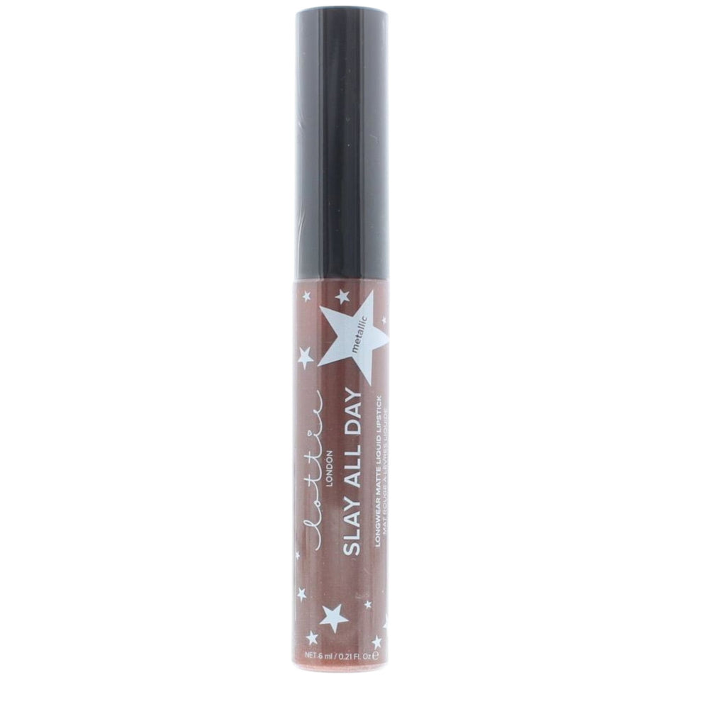 Lottie London Slay All Day Metallic Liquid Lipstick 6ml - Shook, 6 g for Unisex