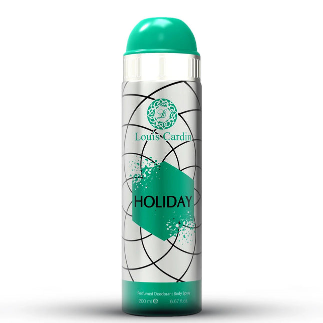 Louis Cardin Holiday Perfumed Deodorant Body Spray 200ml, 200 ml for Men