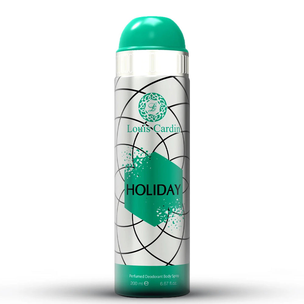 Louis Cardin Holiday Perfumed Deodorant Body Spray 200ml, 200 ml for Men