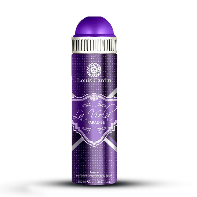 Louis Cardin La Viola Paradise Perfumed Deodorant Body Spray 200ml, 200 ml for Women