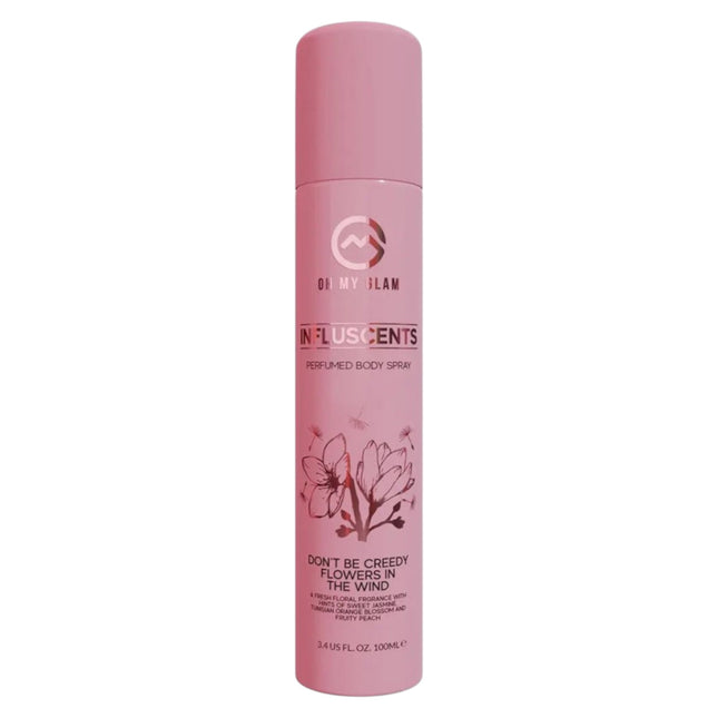 Oh My Glam Influscents Body Spray 100ml - Don't Be Creedy: Flowers In The Wind, 100 ml for Unisex