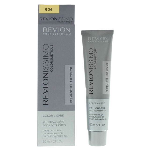 Revlon Revlonissimo Colorsmetique Permanent Hair Color 60ml - 6.34 Dark Coppery Gold Blonde, 60 ml for Unisex