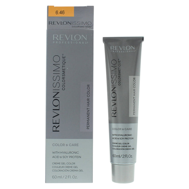 Revlon Revlonissimo Colorsmetique Permanent Hair Color 60ml - 6.46 Dark Red Copper Blonde, 60 ml for Unisex