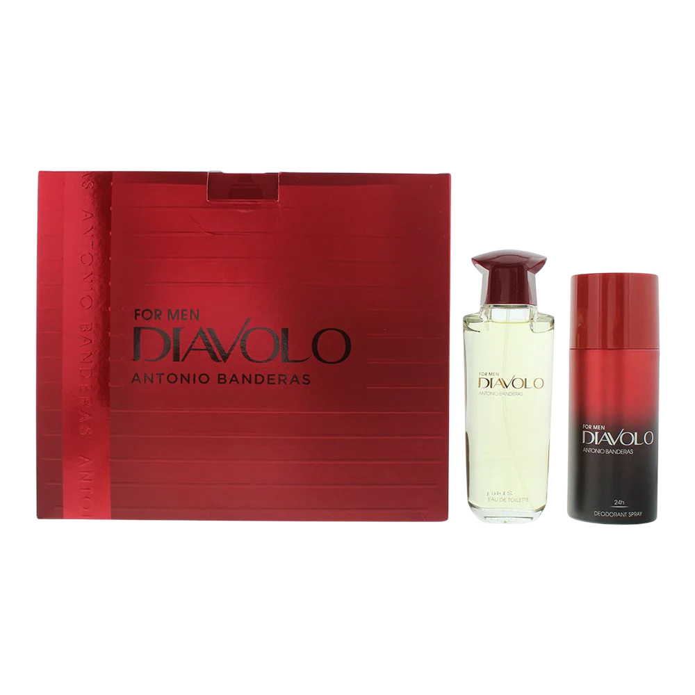 Antonio Banderas Diavolo For Men Gift Set 100ml EDT + 150ml Deodorant Spray