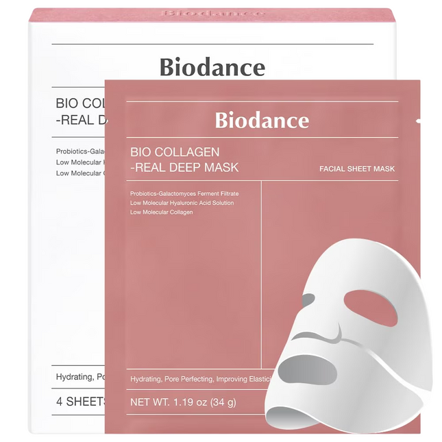 Biodance Bio-Collagen Real Deep Sheet Masks 4 x 34g for Unisex