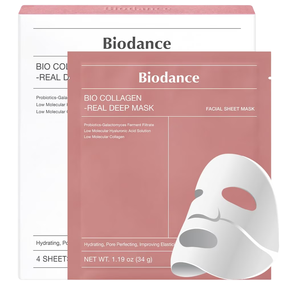 Biodance Bio-Collagen Real Deep Sheet Masks 4 x 34g for Unisex
