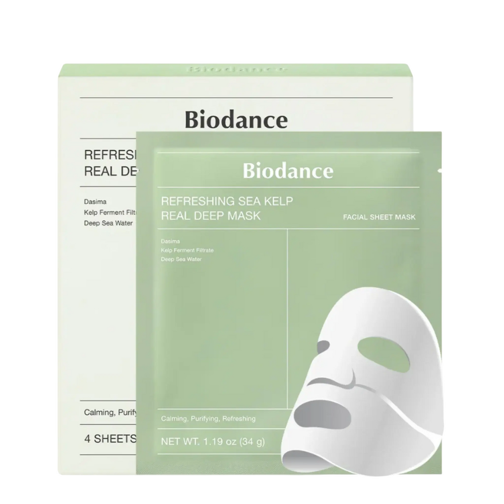 Biodance Refreshing Sea Kelp Real Deep Mask - 4 x 34g for Unisex