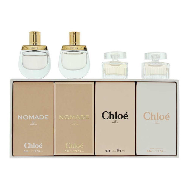 Chloé Miniature Gift Set 5ml Nomade EDP + 5ml Nomade Nuit D'égypte EDP + 5ml Chloé EDP + 5ml Lumnieuse EDP for Women