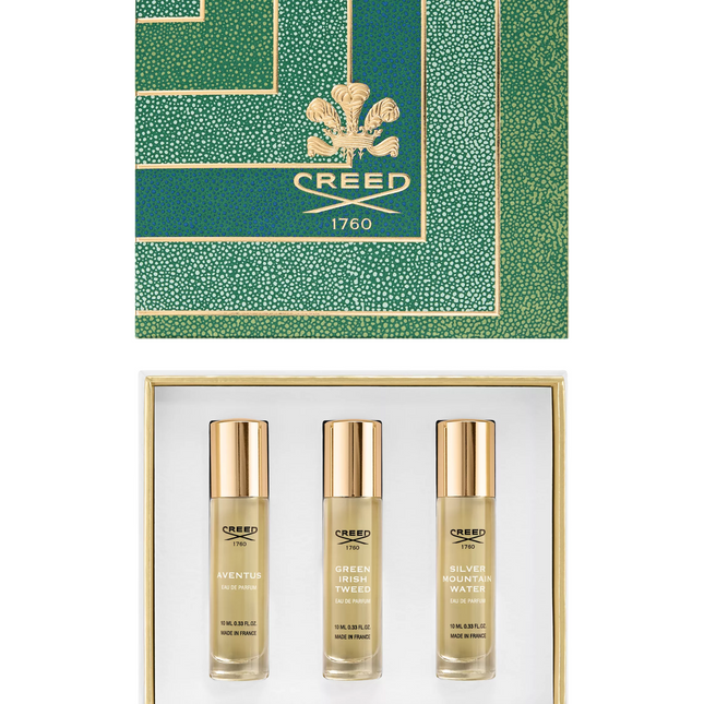 Creed Men Gift Set 10ml Aventus EDP + 10ml Green Irish Tweed EDP + 10ml Silver Mountain Water EDP