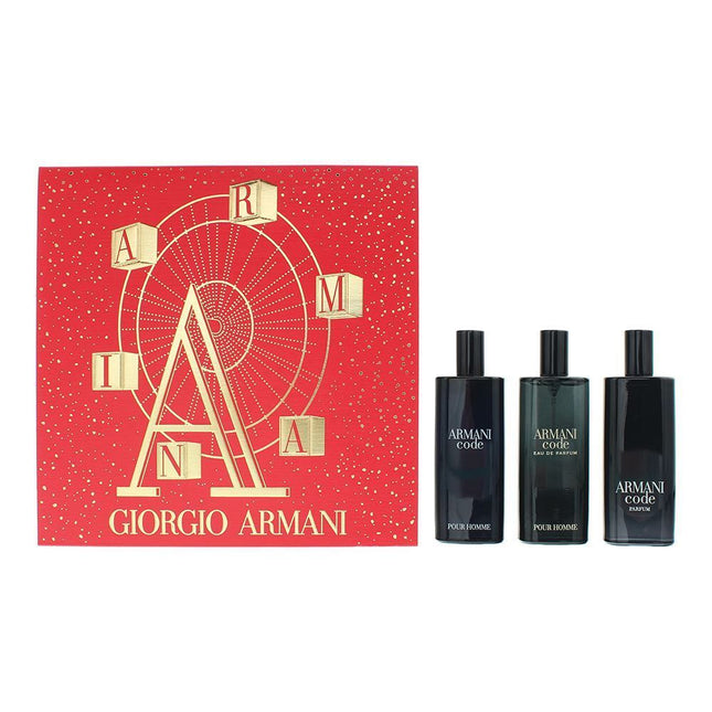 Giorgio Armani Code Gift Set 15ml Code EDT + 15ml Code EDP + 15ml Code Parfum for Men