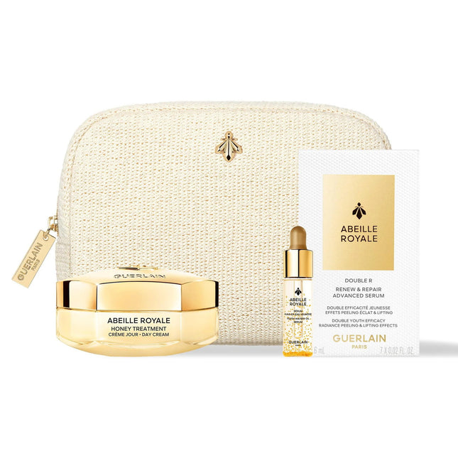 Guerlain Abeille Royale Gift Set: Day Cream 50ml - Water Oil Serum 5ml - Renew Repair Serum 7 x 0.6ml for Unisex