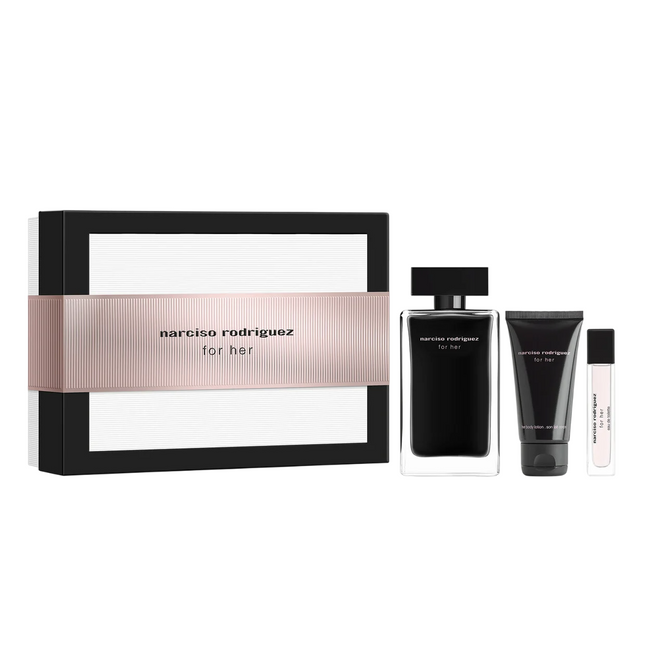 Narciso Rodriguez for Her Gift Set 50ml EDT + 50ml Body Lotion +7.5ml EDT for Women