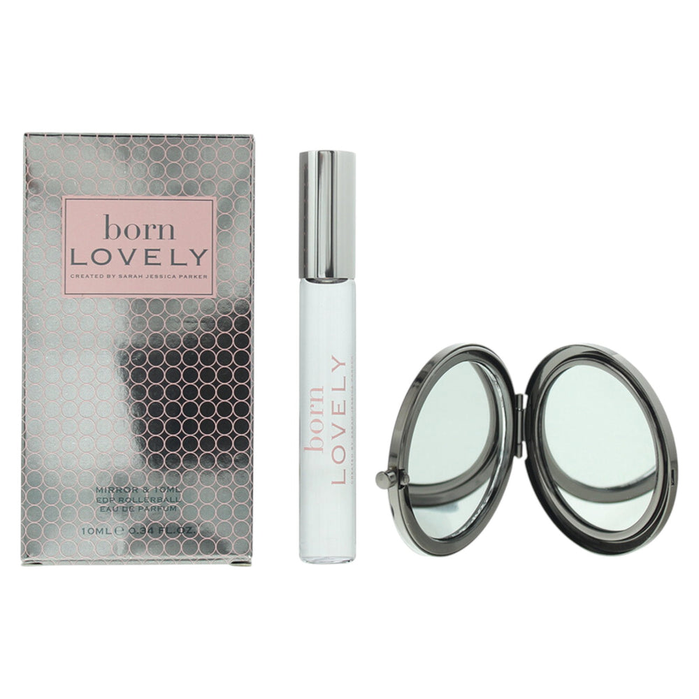 Sarah Jessica Parker Born Lovely Gift Set 10ml EDP Rollerball + Mirror for Women