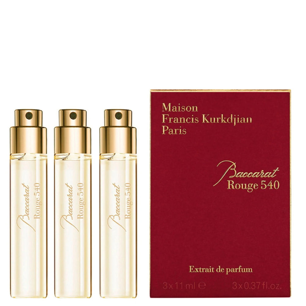Maison Francis Kurkdjian Baccarat Rouge 540 Extrait de Parfum Travel Set 3 x 11ml Extrait de Parfum Refills for Unisex