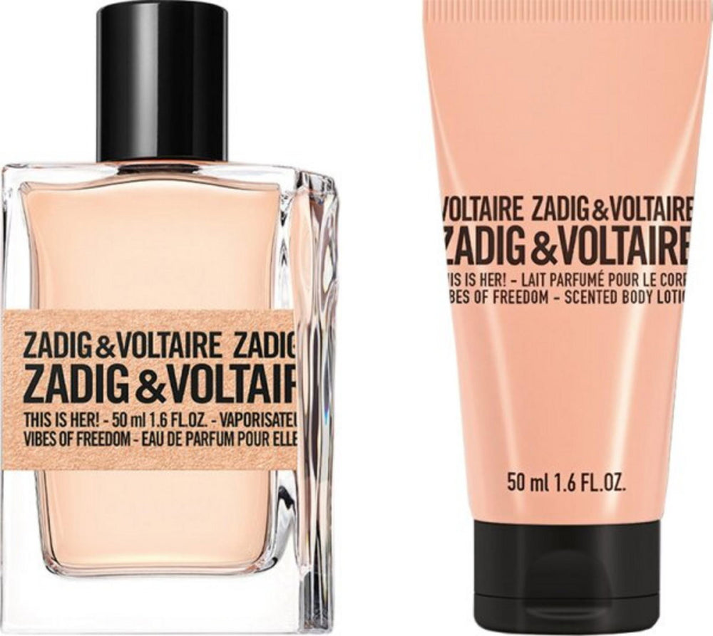Zadig & Voltaire This is Her! Vibes of Freedom Gift Set 50ml EDP + 50ml Body Lotion for Women