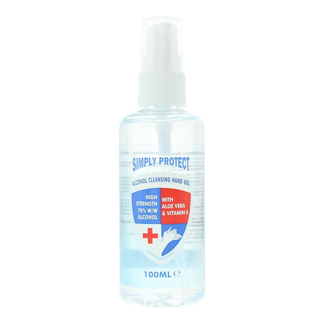 Simply Protect Alcohol Cleansing Hand Gel 100ml for Unisex