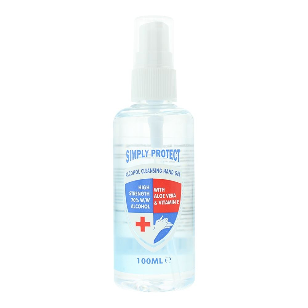 Simply Protect Alcohol Cleansing Hand Gel 100ml for Unisex