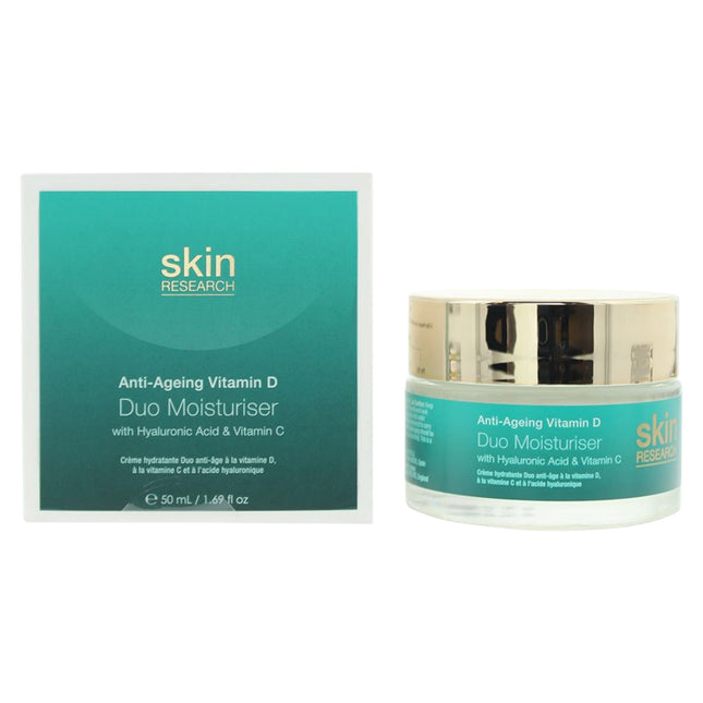 Skin Research Anti-Ageing Vitamin D With Hyaluronic Acid Vitamin C Duo Moisturiser 50ml, 50 ml for Unisex