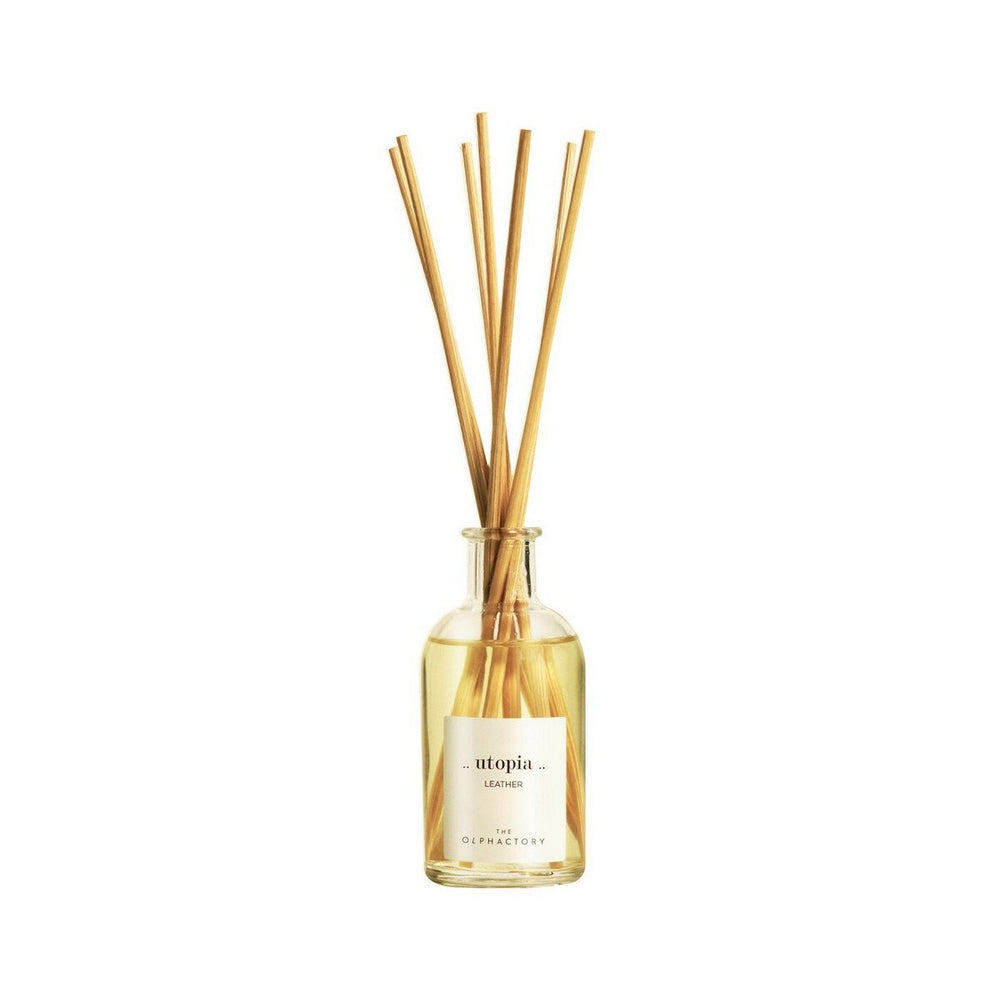 The Olphactory Utopia Leather Reed Diffuser 100ml, 100 ml for Unisex