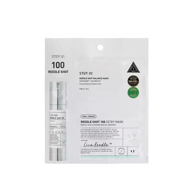 VT Cosmetics Reedle Shot 100 2-Step Face Mask - 1 Face Mask (25g) for Unisex