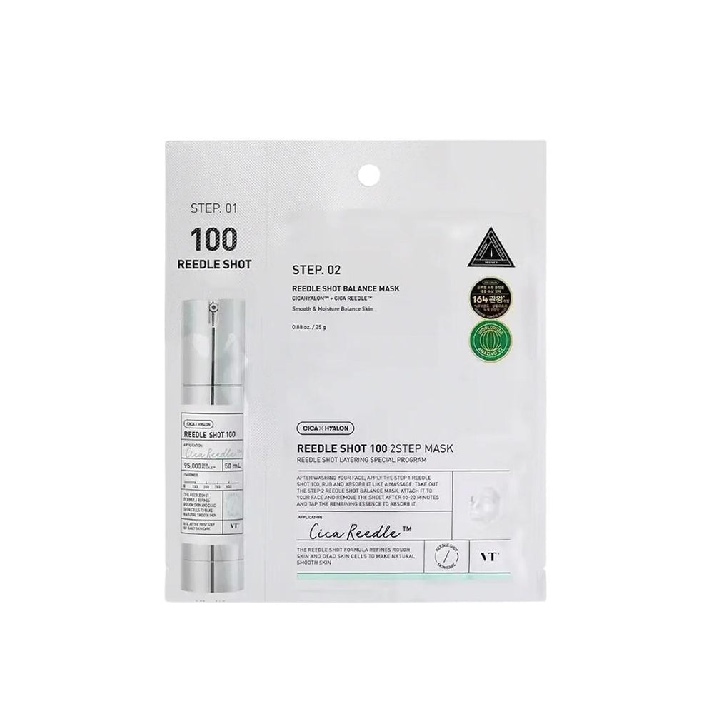 VT Cosmetics Reedle Shot 100 2-Step Face Mask - 1 Face Mask (25g) for Unisex