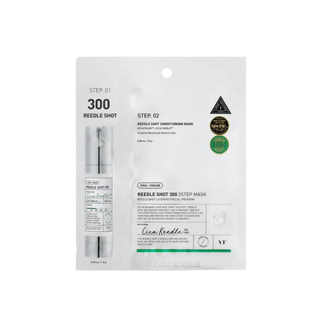VT Cosmetics Reedle Shot 300 2-Step Mask - 1 Mask (25g) for Unisex