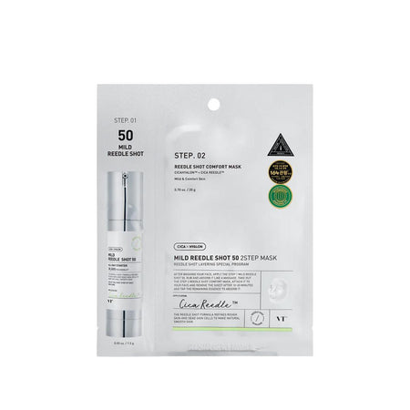 VT Cosmetics Reedle Shot 50 2-Step Mild Mask 25g for Unisex
