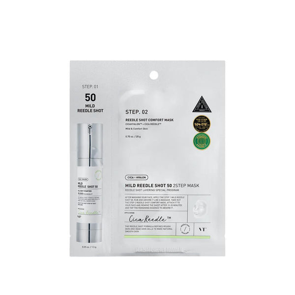 VT Cosmetics Reedle Shot 50 2-Step Mild Mask 25g for Unisex